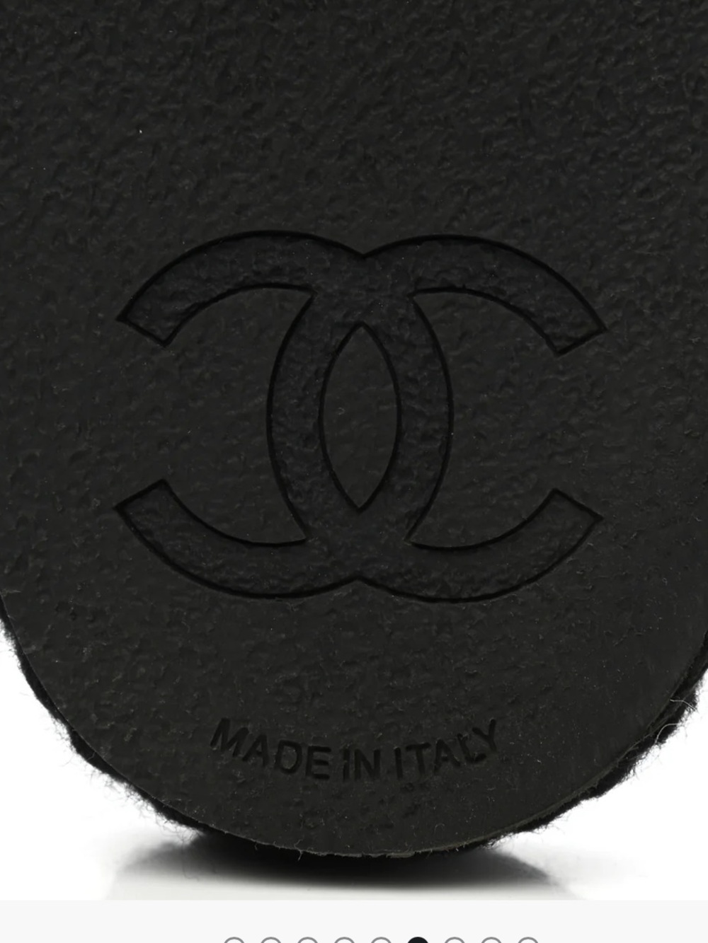 CHANEL Black & Gold Braided Flat Sandals, Knitted Wool Braided Slide Mules 37.5 - Picture 10 of 15